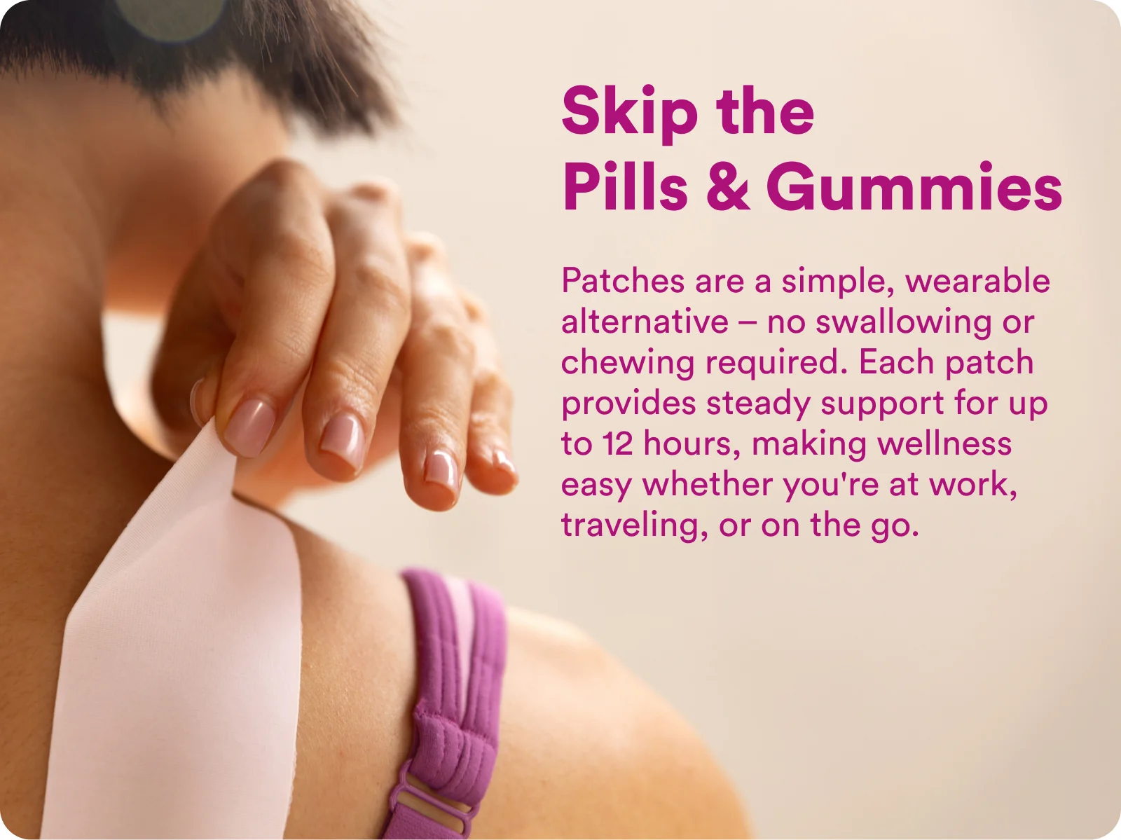 Skip the pills and gummies: wearable wellness patches provide support for up to 12 hours